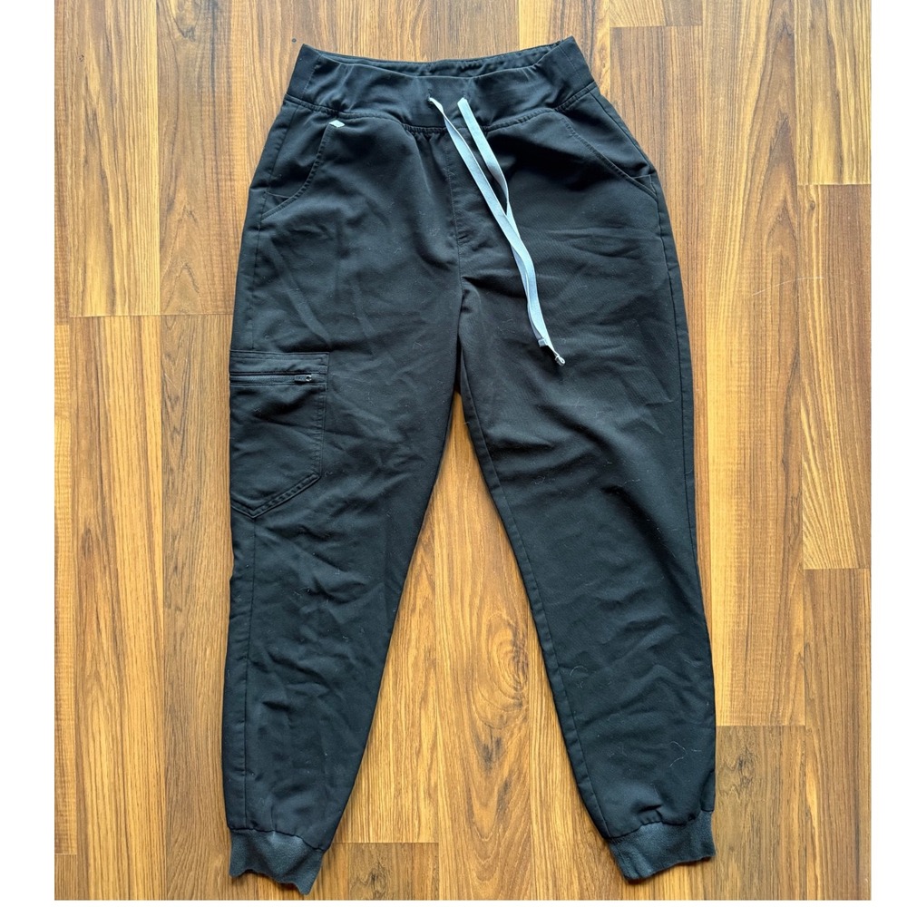 Figs Black Relaxed Jogger Scrub Pants‎